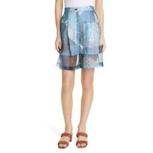 STAUD Admiral Short in patchwork bandana capri print